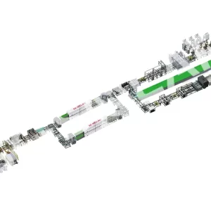 Automatic packaging line for perovskite solar module